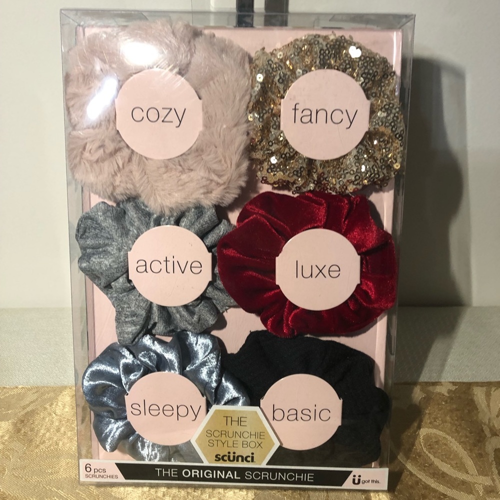 FREE W/purchase of $50 and up! 
Pack of 6 Scrunchies The Original